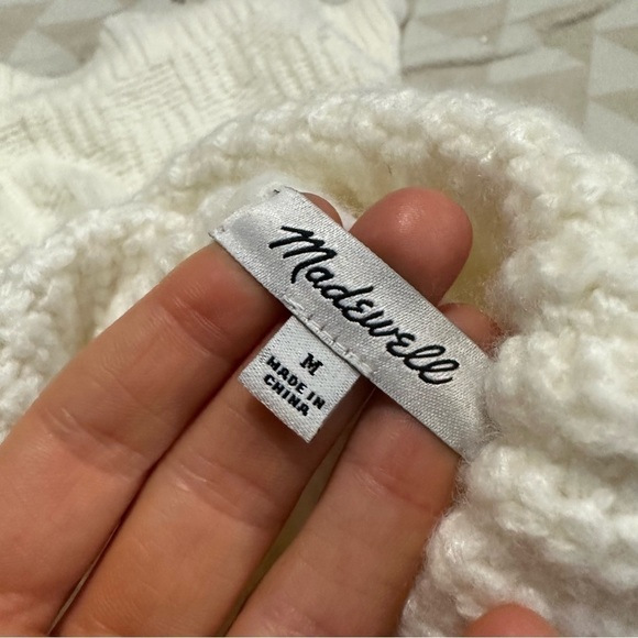 Madewell checkered turtleneck sweater antique cream - Picture 5 of 5